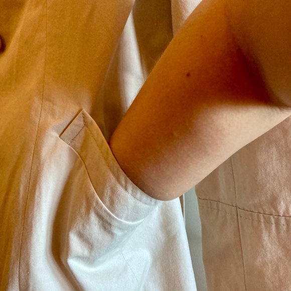 Women’s Cream Button Coat Parka Jacket - Picture 4 of 5